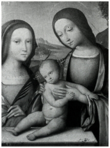 Madonna and Child with unknown female martyr saint